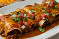 enchilada a tányéron